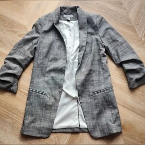 H&M Charcoal Shawl Lapel Blazer and ¾ Sleeves
